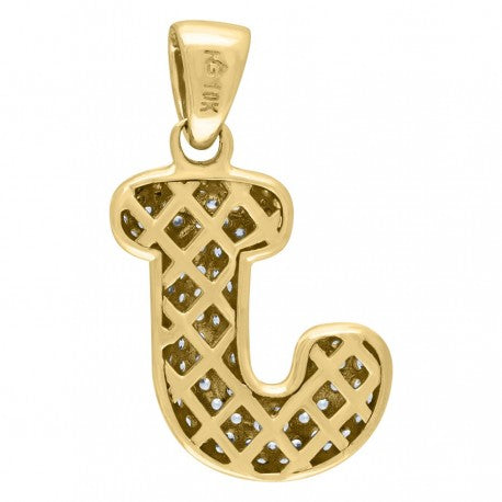 10K GOLD BUBBLE LETTERS PENDANT