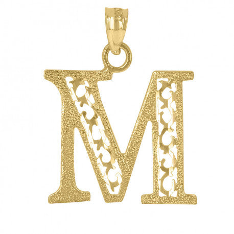 10K GLITTER LETTERS PENDANT