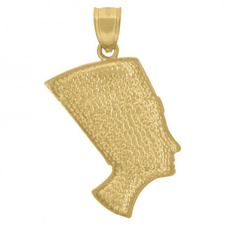 10K GOLD NEFERTITI EGYPTIAN PENDANT