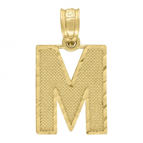 10K GOLD PLAIN INITIALS PENDANT