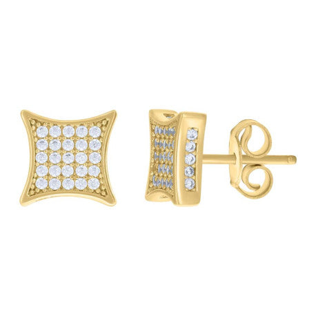 14K GOLD SQUARE EARRINGS