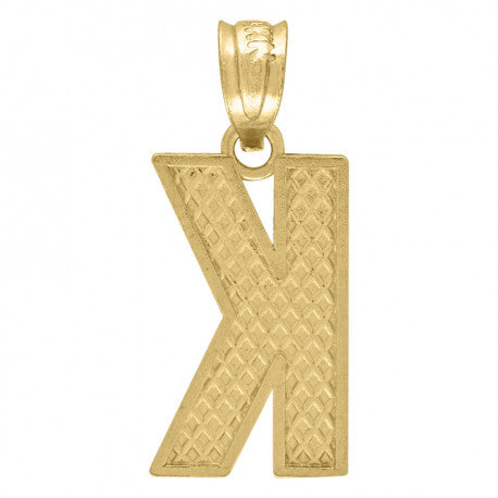 10K GOLD PLAIN INITIALS PENDANT