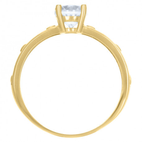 10K GOLD TWO-TONE TRIO RING