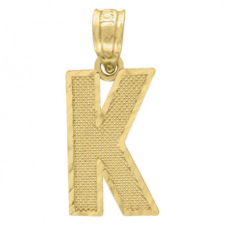 10K GOLD PLAIN INITIALS PENDANT