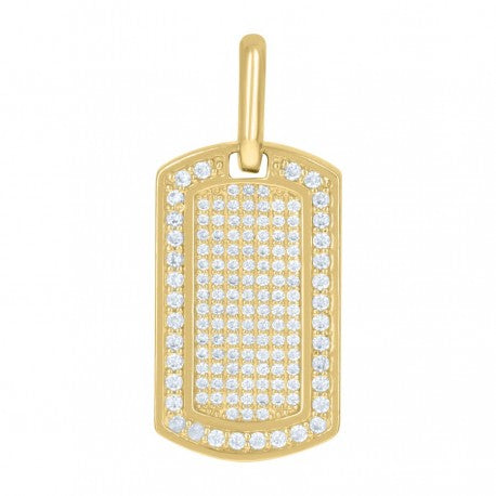 10K GOLD DOG TAG PENDANT