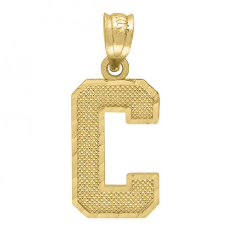 10K GOLD PLAIN INITIALS PENDANT