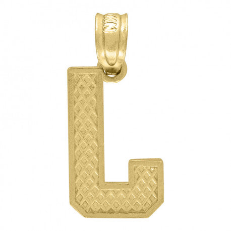 10K GOLD PLAIN INITIALS PENDANT