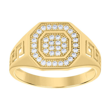 10K GOLD MEN OCTAGON RING