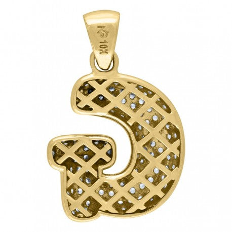 10K GOLD BUBBLE LETTERS PENDANT