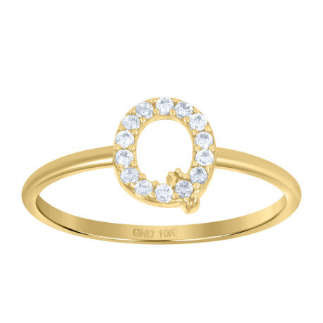 10K GOLD WOMEN LETTER RING