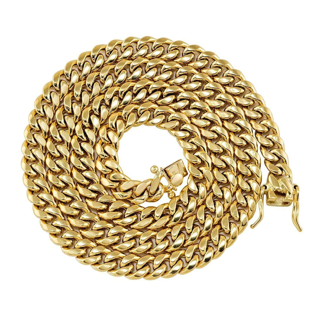 10K GOLD SOLID MIAMI CUBAN (HAND MADE) CHAINS