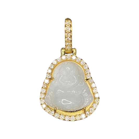 14K GOLD BUDDHA + DIAMONDS PENDANT